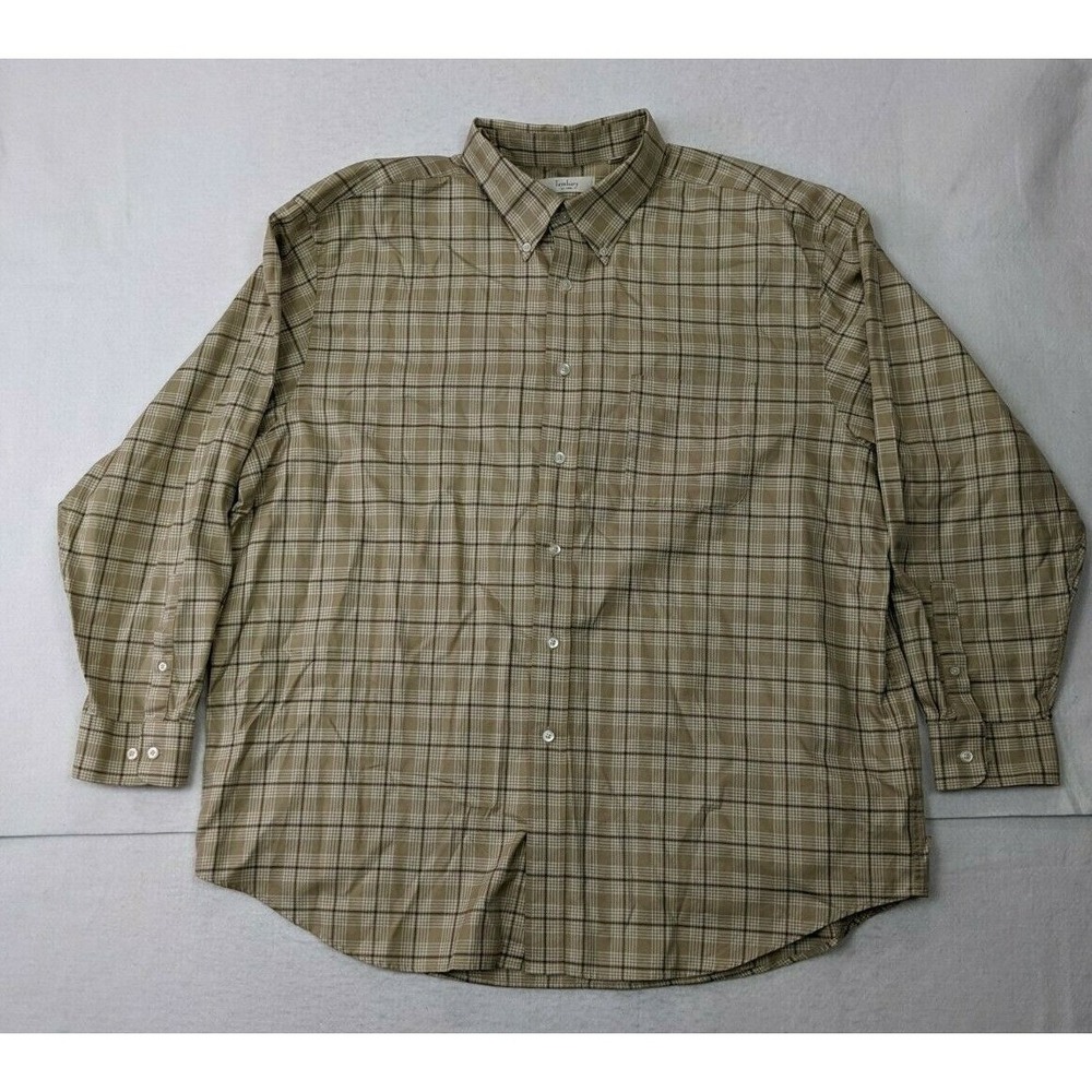 Turnbury European Fabric Mens Shirt Sz XXL Cotton‎ Tan Brown